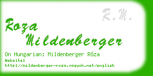 roza mildenberger business card